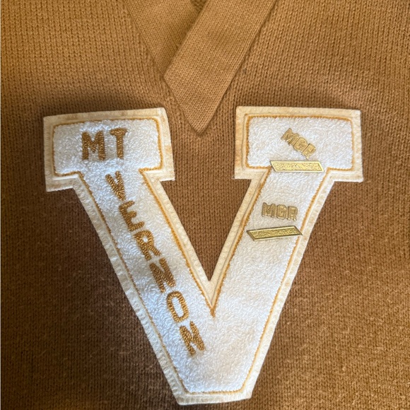 💰True Vintage 💰V Neck Letterman Sweater with Pins!
1950’s/1960’s Mustard Color - Picture 8 of 8